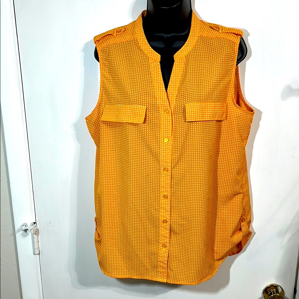 NY collection woman’s orange tank top sleeveless